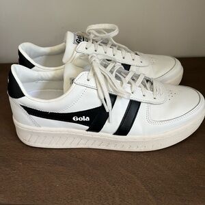 Gola White and Black Women's Athletic Sneakers